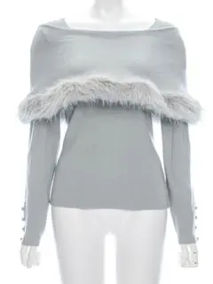 新品≪AW新作≫ケープファーニットトップス