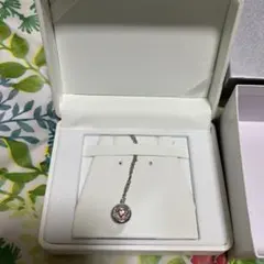 ダンシングストーンピンクハートネックレス可愛い抗菌加工