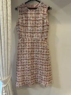 極美品】アナイ 近年モデル スクエアドットプリーツ ロングワンピース