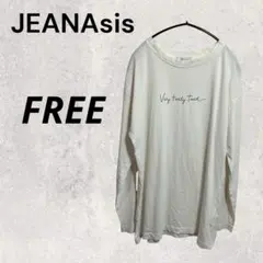 JEANAsis ホワイト FREE 長袖 カットソー プリント カジュアル 秋のサムネイル