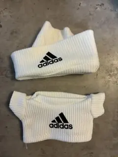 adidas ホワイトリブ編みソックスセット　ぬいぐるみ服