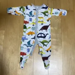 next baby 恐竜 車 プリント ロンパース