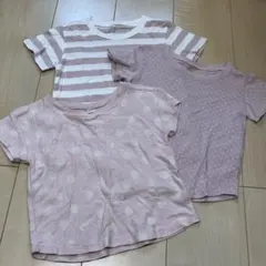 【匿名配送】無印良品キッズTシャツ100㎝3枚ピンク系