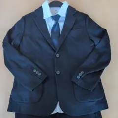 UNIQLO スーツ 150サイズ ダークブルー ネクタイ付き