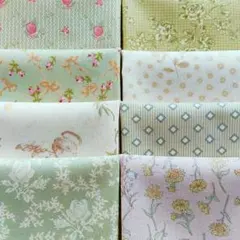 こうの早苗　パッチワークカットクロス８枚セット　YUWA