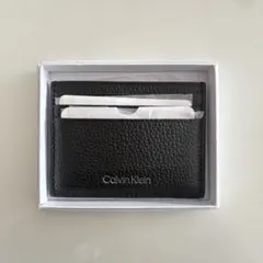 値下げしました！！Calvin Klein 黒 レザー カードケース