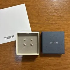 週末お値下げ☺︎ ツツミ　K18 イエローゴールド　キュービック　ピアス