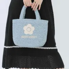 ✨美品✨MARY QUANT クロッシェラフィアライクトートのサムネイル