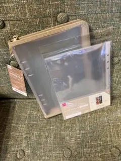 A5 6リングファイル&リフィル 2点♡シートシールコレクション ベージュ