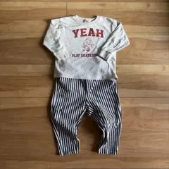 ブランシェス　100センチ　ロンT パンツ　セット