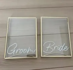 3COINS 新郎新婦用フォトフレームセット