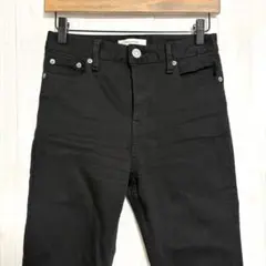 マウジー　ストレッチ スキニーデニム　黒　25 / M