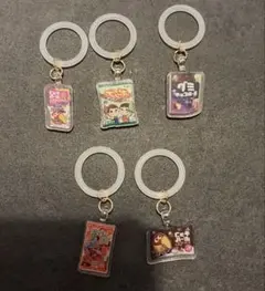 お菓子パッケージ アクリルキーホルダー 5点セット