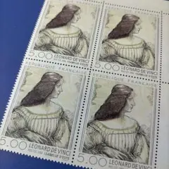 6298 外国切手 フランス 1986年 美術切手 イザベラ・デステの肖像 田型