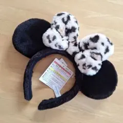 東京ディズニーランド　ミニーヒョウ柄　　リボン カチューシャ