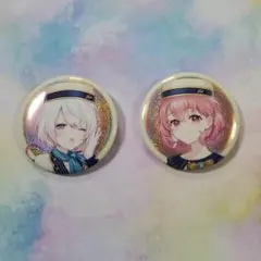 にじさんじ　缶バッジビスケット　笹木咲　椎名唯華