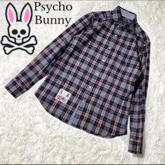 【ネルシャツ　Ｌ】PsychoBunny サイコバニー　長袖　 チェックシャツ