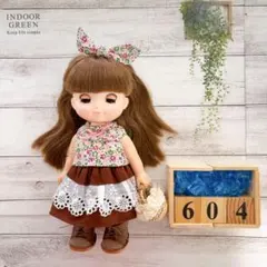 ＊604 フリルブラウス＆大きなリボンのスカート　メルちゃんソランちゃん