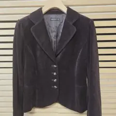 BRIGITTE ベロアジャケット M ブラウン テーラード