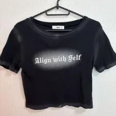 WEGO Align with Self 半袖Tシャツ Fサイズ ブラック