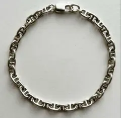 新品 シルバー925 マリーナチェーン ブレスレット 18cm