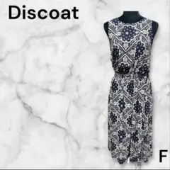 美品【Discoat】F ペイズリー柄ノースリーブ ワンピース 総柄