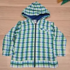 100【ナイキ】Nike チェック柄フード付きジャケット　緑