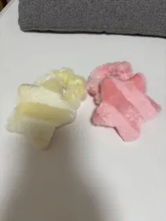 星型ファー素材ヘアアクセサリー2個セット