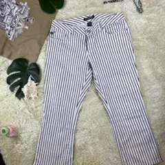 【美品】ポロジーンズ　Polo jeans 　ハドソン ジーンズ ストライプ　M