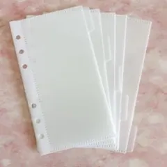 リフィル5枚セット 縦型　A6 アクリルバインダー　バインダー貯金　saving