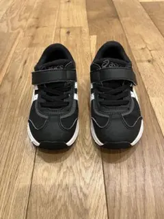 ASICS ブラック キッズシューズ ベルクロ