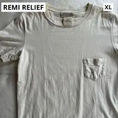 【定番人気】レミレリーフ ブランクポケットTee シャドウホーダー織り 白 XLのサムネイル