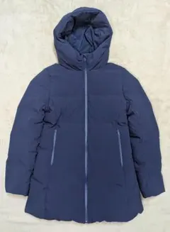 ユニクロ ストレッチシームレスダウンショートコート M ブルー