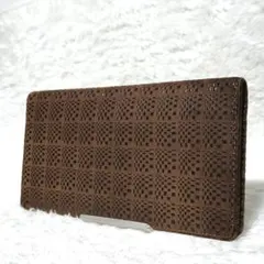 印傳屋 二つ折り 長財布 札入れ 甲州印伝 鹿革 ディアスキン