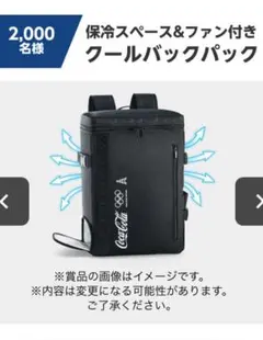 【非売品】Coca-Cola 保冷・ファン付きクールバックパックのサムネイル