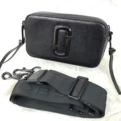 極美品 マークジェイコブス ショルダーバッグ 黒 スナップショット 希少カラー