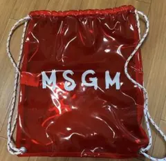 MSGM ナップサック レッド クリア 赤 プール ビニール バッグのサムネイル