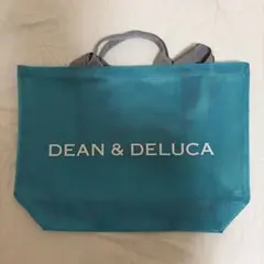 DEAN&DELUCA メッシュトートバッグ　ターコイズブルーＬサイズのサムネイル
