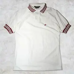 JANTZEN 80s ストライプ ポロシャツ S ホワイト USA製のサムネイル
