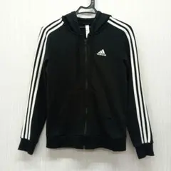 adidas アディダス パーカー ライン 裏起毛 ブラック 黒