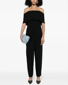 TOTEMオフショルダー ブラック タイトフィット トップスSize34のサムネイル