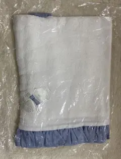 ☆新品未開封☆ファミリア フリルおぼろブランケット 白×水色