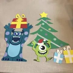 クリスマス壁面飾り、サリー、マイク、モンスターズインク