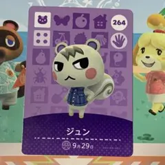 【訳あり】 amiiboカード どうぶつの森 ジュン
