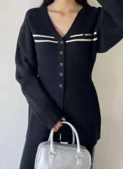 EMODA チューズラインロゴカーディガン