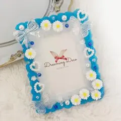 ホイップデコ 硬貨ケース トレカケース お花畑 ブルー 青 水色 B8 推し活