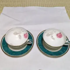 ナルミ カレス エメラルドグリーン カップ&ソーサー