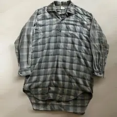 【希少】50-60s オンブレチェックシャツ グランパシャツ グランジ