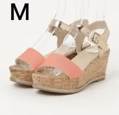 Mサイズ ESPERANZA コルクソール サンダル オレンジ 夏　おしゃれのサムネイル