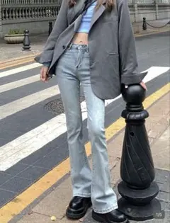 SHEIN フレアデニム ライトウォッシュ Mサイズ